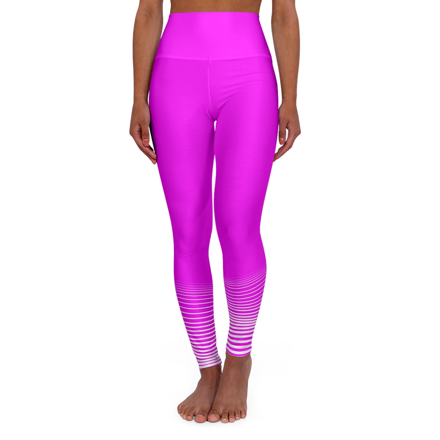 Pink Stride High-Waisted Yoga Leggings