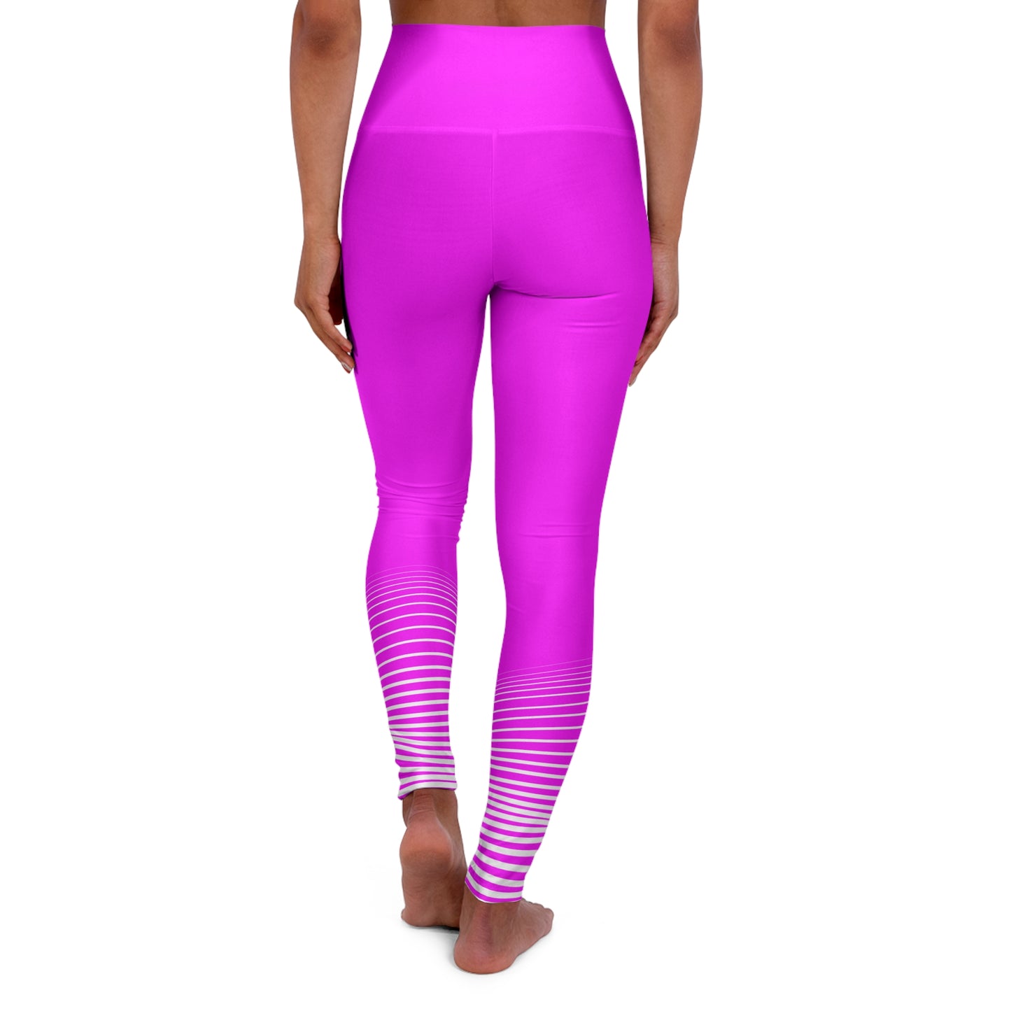 Pink Stride High-Waisted Yoga Leggings